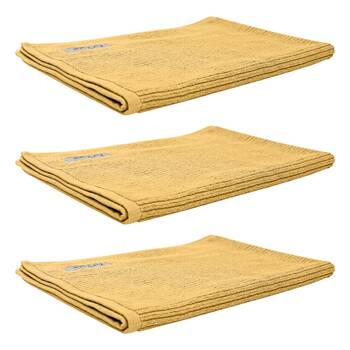 3x Bas Phillips Cairo Ribbed Towel Collection Cotton Bath Mat 78x48cm Sunshine