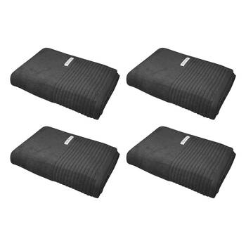 4x Bas Phillips Hayman Zero Twist Bath Sheet 600Gsm Cotton 160x80cm Eclipse