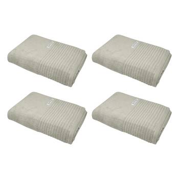4x Bas Phillips Hayman Zero Twist Bath Sheet 600Gsm Cotton 160x80cm Oatmeal