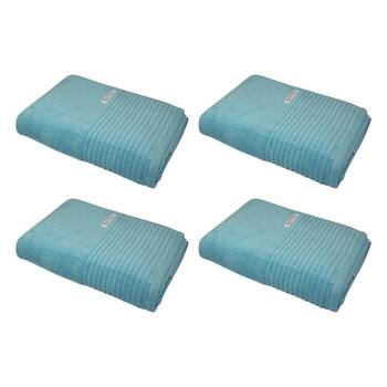 4x Bas Phillips Hayman Zero Twist Bath Sheet 600Gsm Cotton 160x80cm Ocean