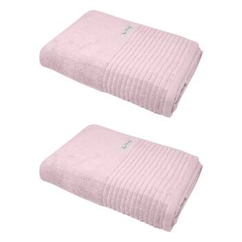 2x Bas Phillips Hayman Zero Twist Bath Sheet 600Gsm Cotton 160x80cm Orchid