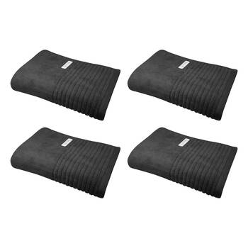 4x Bas Phillips Hayman Zero Twist Bath Towel 600Gsm Cotton 137x68cm Eclipse