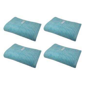 4x Bas Phillips Hayman Zero Twist Bath Towel 600Gsm Cotton 137x68cm Ocean