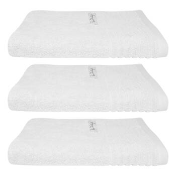 3x Bas Phillips Hayman Zero Twist Hand Towel 600Gsm Cotton 60x40cm White