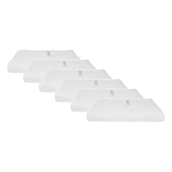6x Bas Phillips Hayman Zero Twist Hand Towel 600Gsm Cotton 60x40cm White