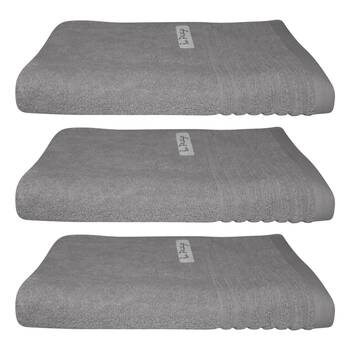 3x Bas Phillips Hayman Zero Twist Hand Towel 600Gsm Cotton 60x40cm Cobblestone