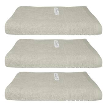 3x Bas Phillips Hayman Zero Twist Hand Towel 600Gsm Cotton 60x40cm Oatmeal