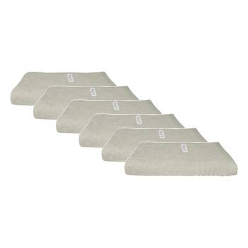 6x Bas Phillips Hayman Zero Twist Hand Towel 600Gsm Cotton 60x40cm Oatmeal