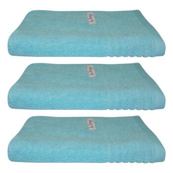 3x Bas Phillips Hayman Zero Twist Hand Towel 600Gsm Cotton 60x40cm Ocean