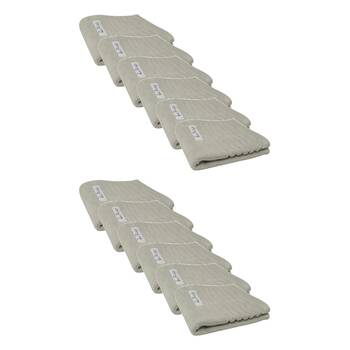 12x Bas Phillips Hayman Zero Twist Face Washer Towel 600Gsm Cotton 33cm Oatmeal