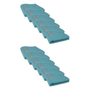 12x Bas Phillips Hayman Zero Twist Face Washer Towel 600Gsm Cotton 33cm Ocean