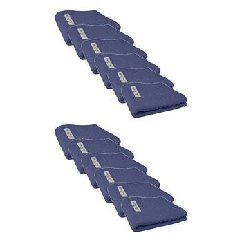 12x Bas Phillips Hayman Zero Twist Face Washer Towel 600Gsm Cotton 33cm Indigo