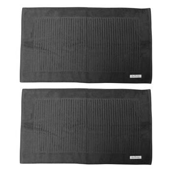 2x Bas Phillips Hayman Zero Twist Bath Mat 600Gsm Cotton 78x48cm Eclipse