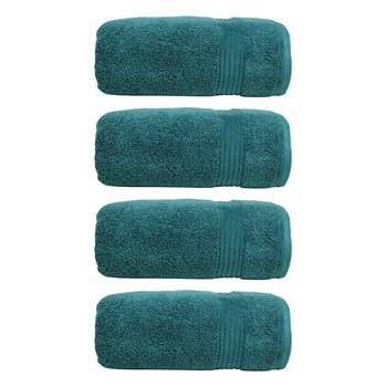 4x Bas Phillips Valencia Zero Twist Cotton Bath Towel 68 x 137cm Teal