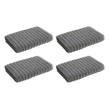 4x Christy Kensington Bathroom King Bath Towel Cotton 147x76 cm Charcoal