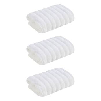 3x Christy Kensington Bathroom King Hand Towel Cotton 90x50 cm White