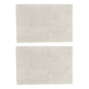2x Christy Kensington Bathroom Bath Mat Microfibre 90x60 cm Silver