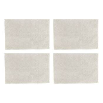 4x Christy Kensington Bathroom Bath Mat Microfibre 90x60 cm Silver