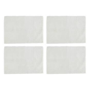 4x Christy Kensington Bathroom Bath Mat Microfibre 90x60 cm White