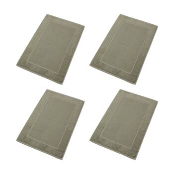 4PK Christy Sovereign Bath Mat Combed Cotton 1000GSM Plush Luxurious Bay Leaf