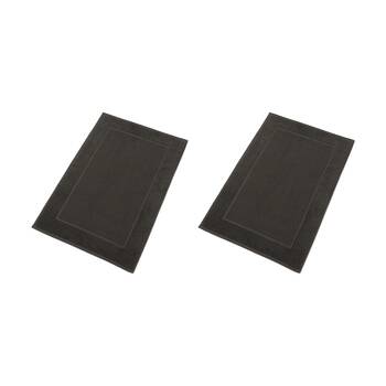 2PK Christy Sovereign Bath Mat Combed Cotton 1000GSM Plush Luxurious Graphite