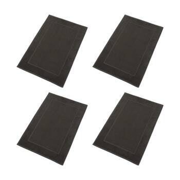4PK Christy Sovereign Bath Mat Combed Cotton 1000GSM Plush Luxurious Graphite