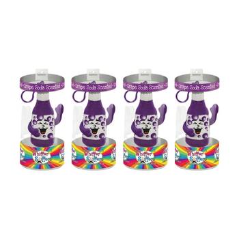 4x Whiffer Sniffers Izzy Sodalicious Grape Soda Scented Backpack Clip Purple