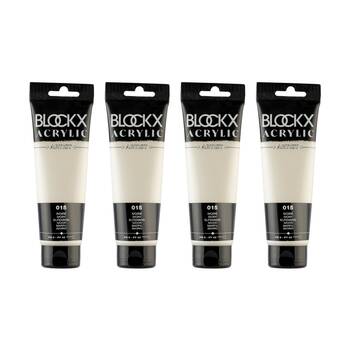 4PK Blockx Acrylic 120ml Professional Paint Tube Art/Craft - Ivory