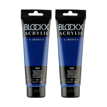 2PK Blockx Acrylic 120ml Paint Tube Art/Craft - Ultramarine Blue