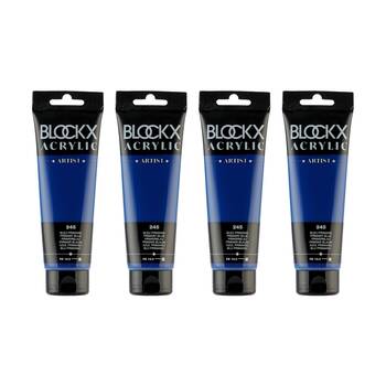 4PK Blockx Acrylic 120ml Paint Tube Art/Craft - Ultramarine Blue