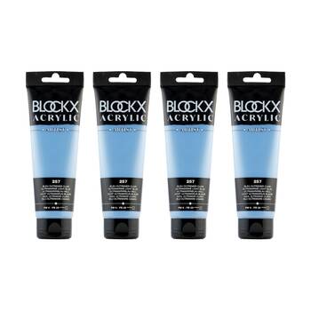4PK Blockx Acrylic 120ml Paint Tube Art/Craft - Ultramarine Blue Light