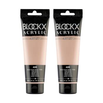 2PK Blockx Acrylic 120ml Paint Tube Art/Craft - Pink Flesh