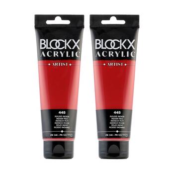 2PK Blockx Acrylic 120ml Paint Tube Art/Craft - Indian Red