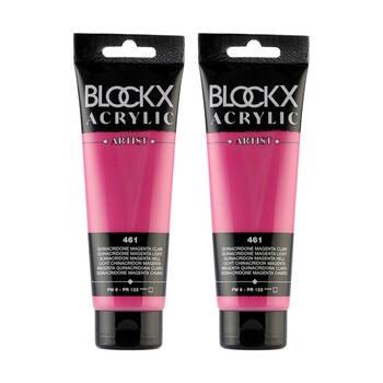 2PK Blockx Acrylic 120ml Paint Tube Art/Craft - Lt. Magenta Quinacridone