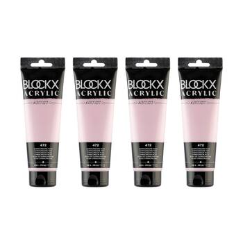4PK Blockx Acrylic 120ml Paint Tube Art/Craft - Quinacridone Pink