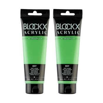 2PK Blockx Acrylic 120ml Paint Tube Art/Craft - Yellow Green