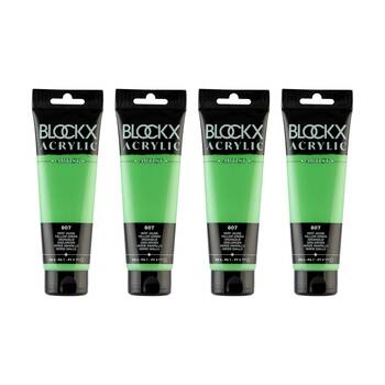 4PK Blockx Acrylic 120ml Paint Tube Art/Craft - Yellow Green