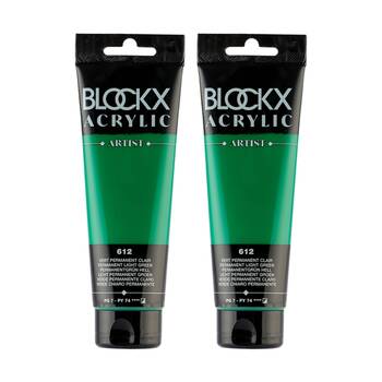 2PK Blockx Acrylic Permanent 120ml Paint Tube Art/Craft - Dark Green