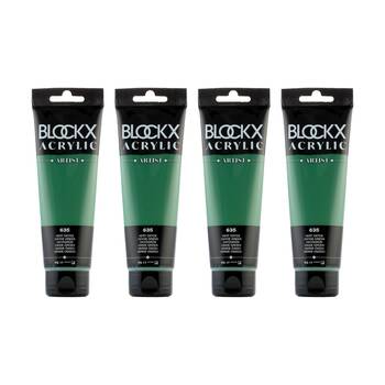 4PK Blockx Acrylic 120ml Paint Tube Art/Craft - Oxide Green