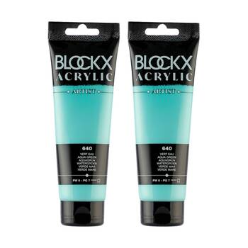 2PK Blockx Acrylic 120ml Paint Tube Art/Craft - Water Green