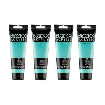 4PK Blockx Acrylic 120ml Paint Tube Art/Craft - Water Green