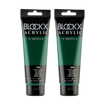 2PK Blockx Acrylic 120ml Paint Tube Art/Craft - Green
