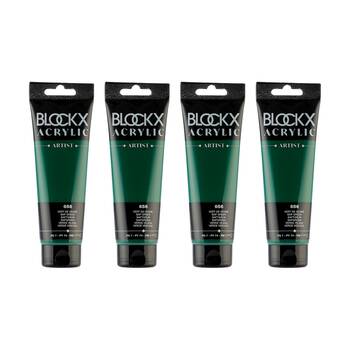 4PK Blockx Acrylic 120ml Paint Tube Art/Craft - Green