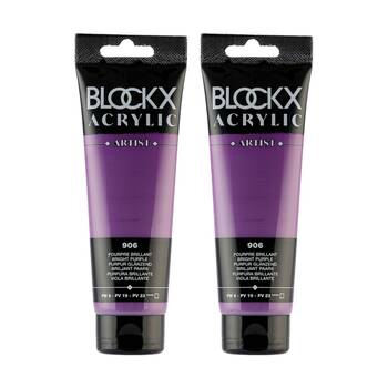 2PK Blockx Acrylic 120ml Paint Tube Art/Craft - Bright Purple