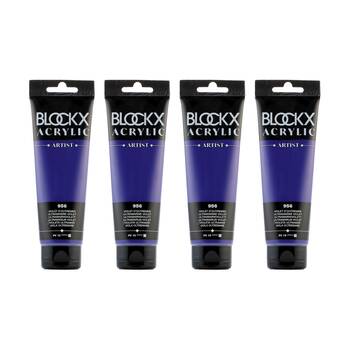 4PK Blockx Acrylic 120ml Paint Tube Art/Craft - Light Purple