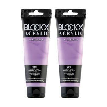 2PK Blockx Acrylic 120ml Paint Tube Art/Craft - Pearlescent Lila