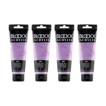 4PK Blockx Acrylic 120ml Paint Tube Art/Craft - Pearlescent Lila