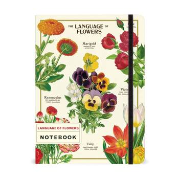 Cavallini Notebook Large Language of Flowers Vintage Floral Design 15.5x20