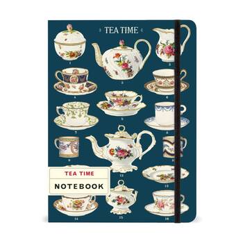 Cavallini Notebook Large Tea Time Vintage Design 144 Pages 15.5x20cm