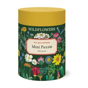 240pc Cavallini Mini Puzzle Wildflowers Vintage Botanical Art Activity 12.7cm